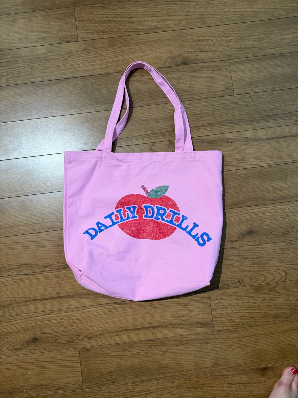 Pink 'Daily Drills' Canvas Tote Bag